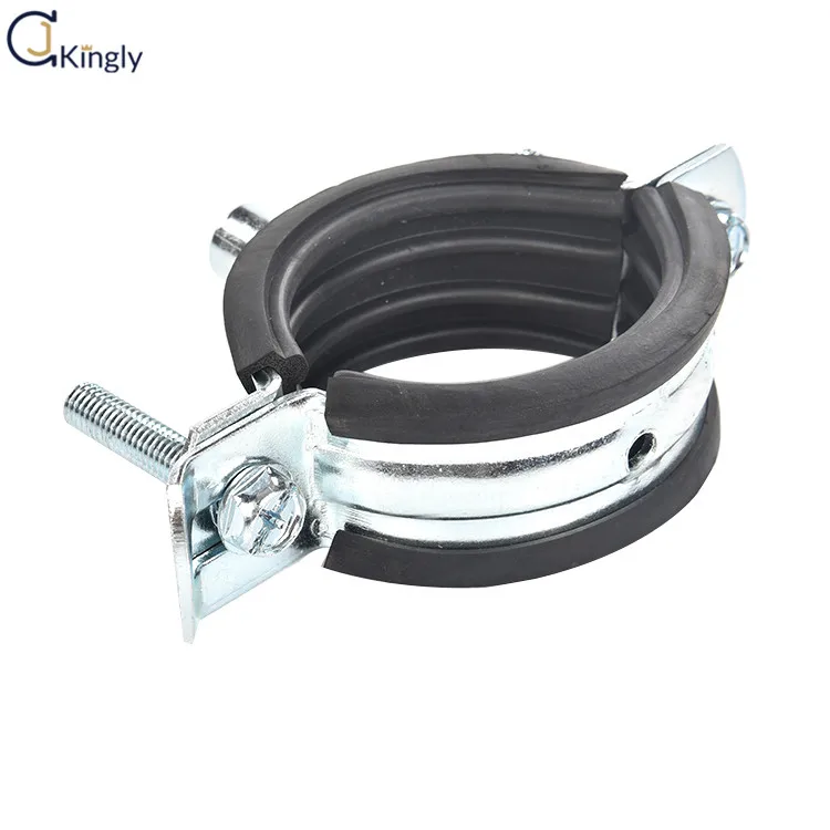 Оптовая продажа высокое качество M10 M12 электро оцинкованной стали Резиновые выстроились два отверстия сливной трубы зажимы