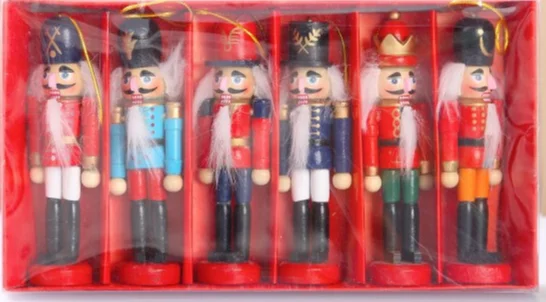 Christmas Decorations New Year Kids Doll Decorations wooden toy soldier nutcracker