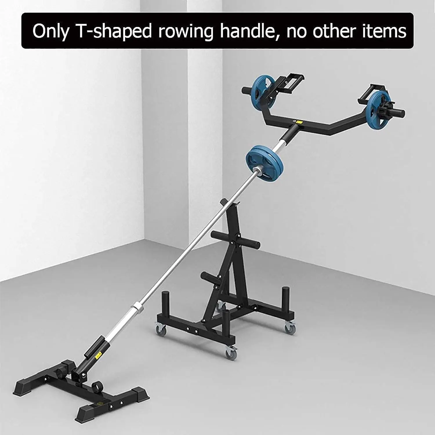 Barbell Gripping Weightlifter Frame, 360 Rotating Handle T-bar Rowing Landmine Core Trainer Handle
