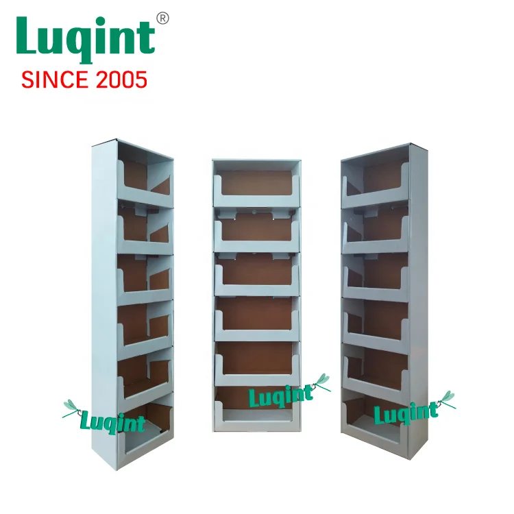 POS POP Floor Side Peg Cardboard Carton Power Wing Display For Promotion