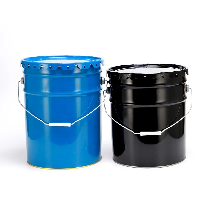 20L tin pail/bucket/barrel/drum/container with lid custom logo metal chemical paint pail