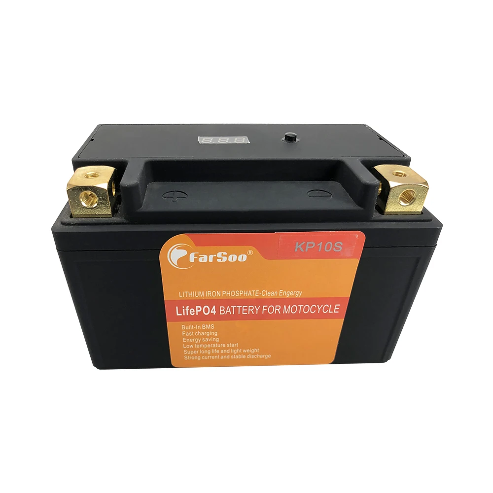 12V 10S Rechargeable LiFePO4 lithium 12V 8ah Motorcycle battery pack with BMS Starting stop batteries