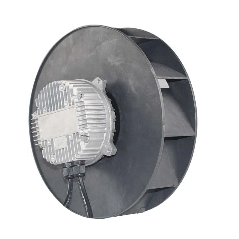 225mm EC motor fan High pressure 90W high cfm EC backward curved centrifugal impeller radial blower fan