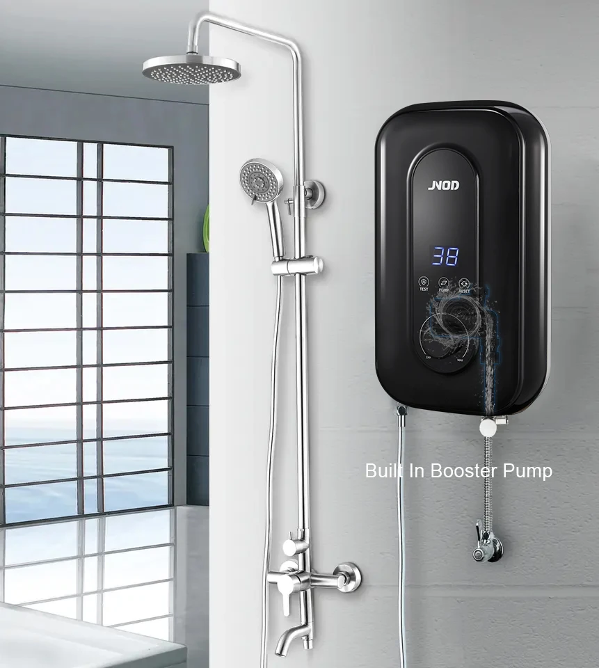 220V ELCB Low Power Pressure Pump Instantaneous Electric hot shower water heater Tankless Geyser