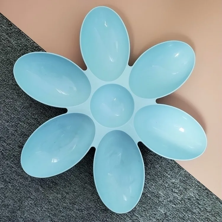 New Design 6 In 1 Flower-Shaped Pet Bowls Dog Puppy Cat Water Feeding Bowl Healthy Diet Dish