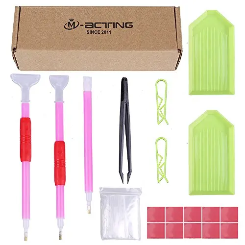 42 Pcs Diamond Painting Tools 5D DIY Diamond Painting Accessories Cross Stitch Kits Diamond Painting Tool with Storage Case