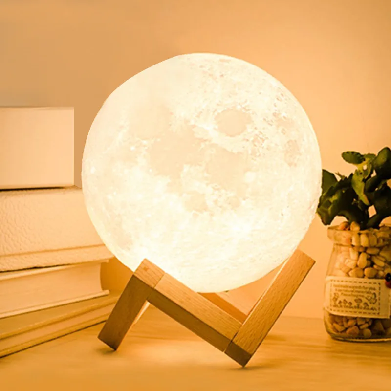 3D moon night light lamp