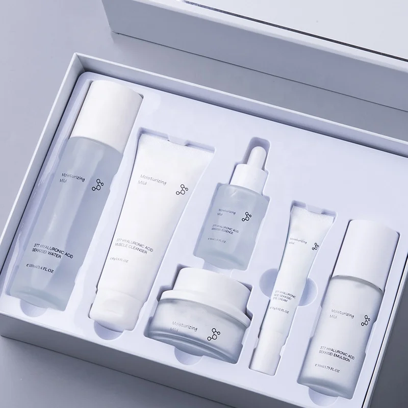 Hyaluronic acid facial kit anti face acne treatment oily serum creams skincare gift skin care set for autumn winter