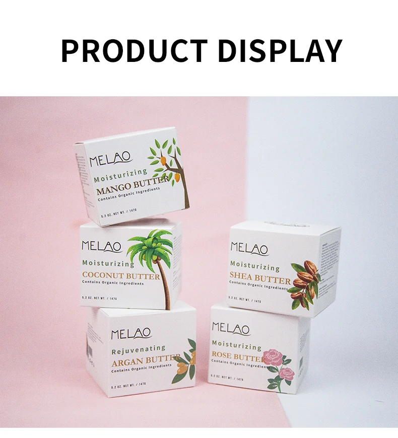 OEM wholesale custom natural organic rose mango shea butter whitening moisturizing skin body butter scrub