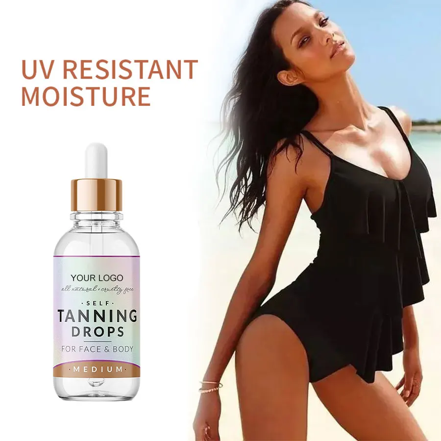 OOEM ODM Private Label Fake Tan Product Bronzing Tanning Oil Drops Mousse Self Tanning Drops