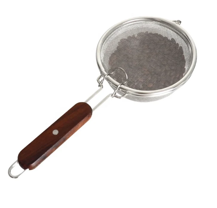 Stainless Steel Coffee Roaster Net with Wooden Handle