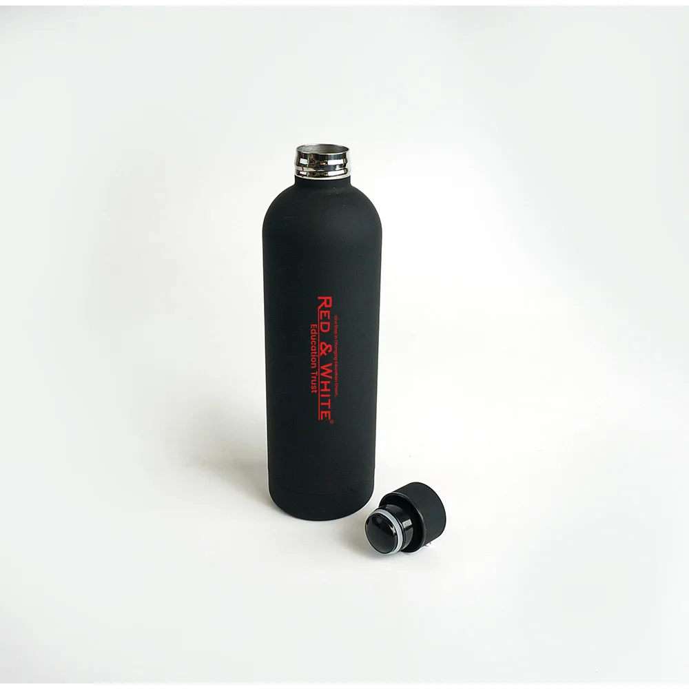 Custom Outdoor Promotion Colorful Simple Rubber Paint Small Mouth 304 Stainless Steel Vacuum Flasks Thermo Insulated Cup