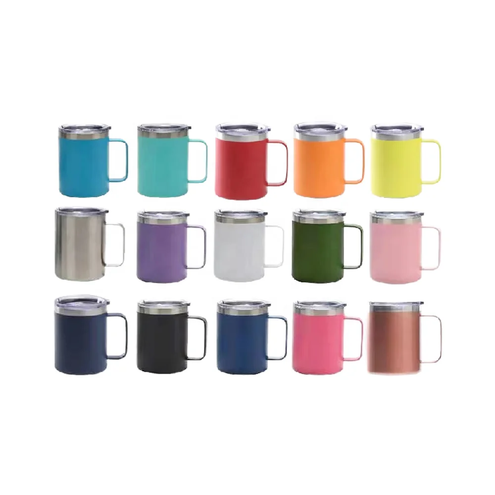 16oz ручка кружка Удобная нержавеющая сталь чашка для воды для кофе