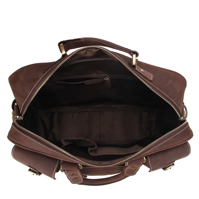 Oem Odm Wholesale High Quality Big Capacity Bag Multifunction Genuine Leather Briefcase For Men