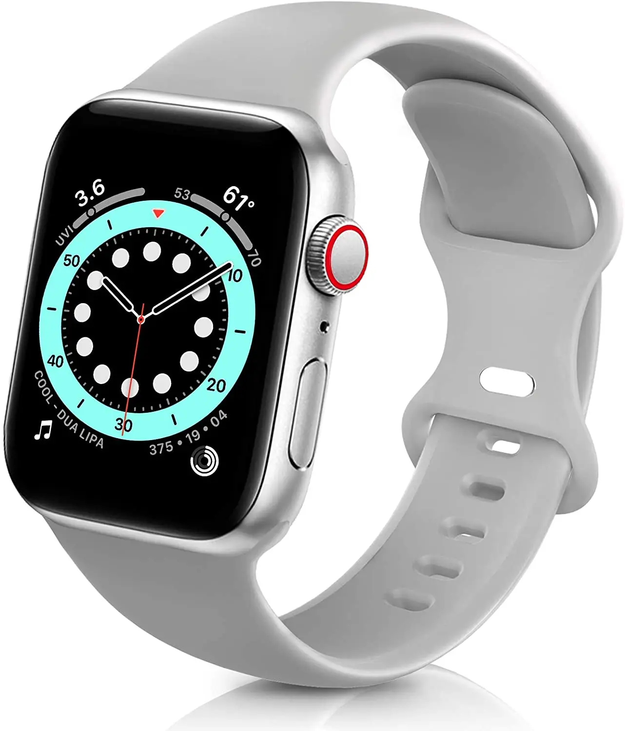 Silicone Rubber Correa Armband Bracelets Watch Strap Band For Apple Watch Series 7 41mm 45mm 42mm 38mm