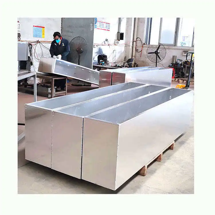 Custom Stainless Steel Large Different Shape Metal Planters Outdoor Flowers Green Plants Custom Stainless Steel Planters