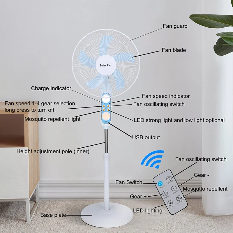 12V DC solar fan solar panel AC DC rechargeable fan cheap outdoor household support solar fanindoor solar fan