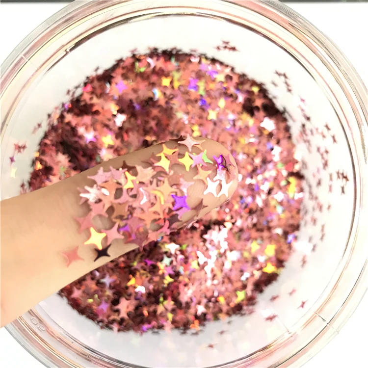 Popular star shape glitter flake decoration and celebration use