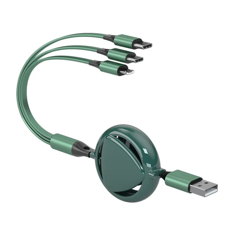 3 In 1 Retractable Usb Cable Best Gift Fast Charging Type C Phone Charger Data Micro Custom Usb Mobile Phone Cables Usb
