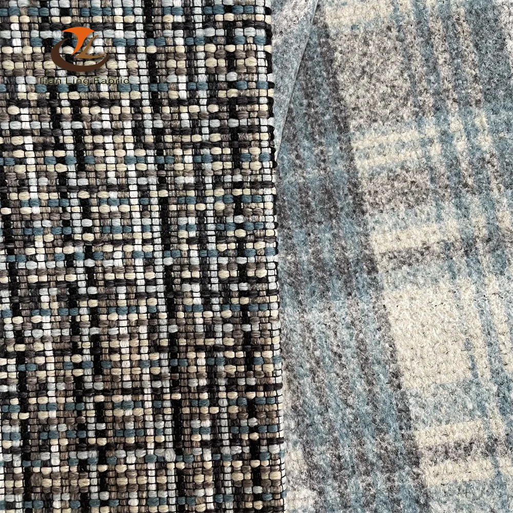 good sell yarn dyed woven fabric table lines jute  sofa upholstery fabric