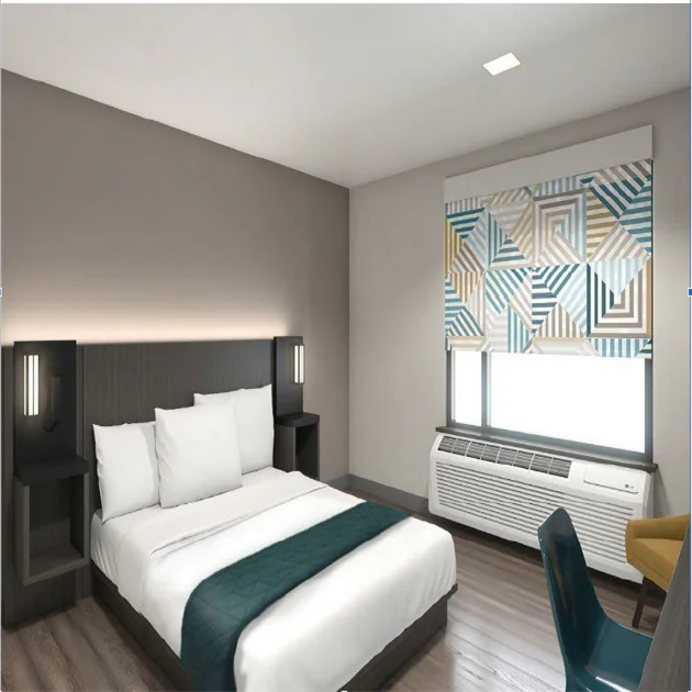 GRT3896 Modern Design Motel 6 Gemini Nightstand Hotel Bedroom  Furniture for Sale