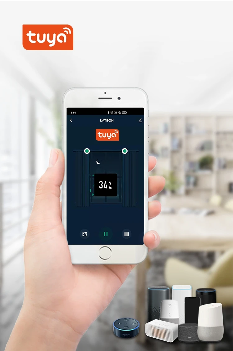 Electric Tuya Smart Motor Tuya App Control Remote Control Smart home automatic Curtain