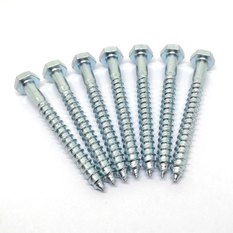 heavy duty galvanized hex head 34 x 16 lag bolts metal wood dowel screws din571