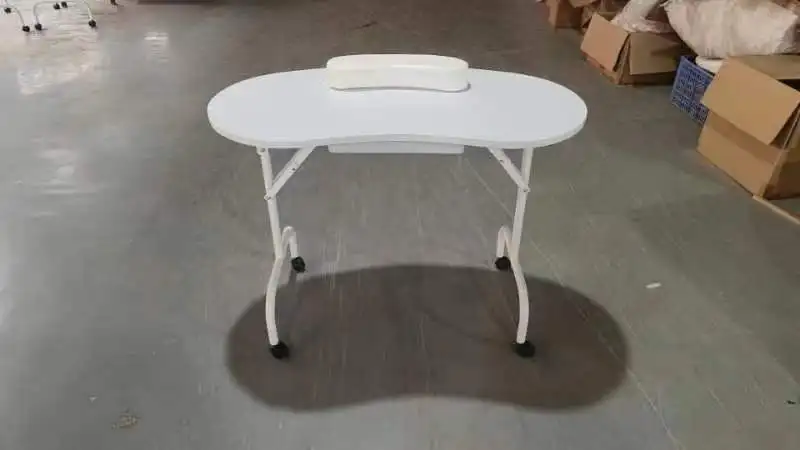 Hot Selling Black/White Wood Nail Desk Table Portable Style Salon Furniture Desk of Nails for Beauty Salon