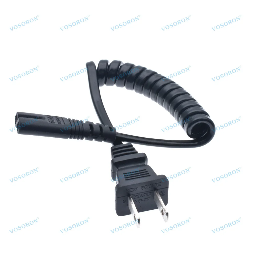 NEMA1-15P to IEC320 C7 Figure 8 Shotgun Connector Retractable Spring AC Power Supply Cable Cord Wire Socket Plug Jack