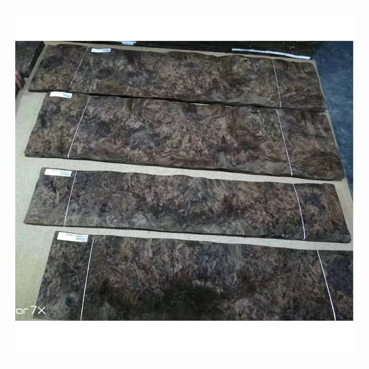 AAA-Grade 0.6mm Rotary Cut Walnut Burl wood Veneer  For furniture plywood Wall Panel