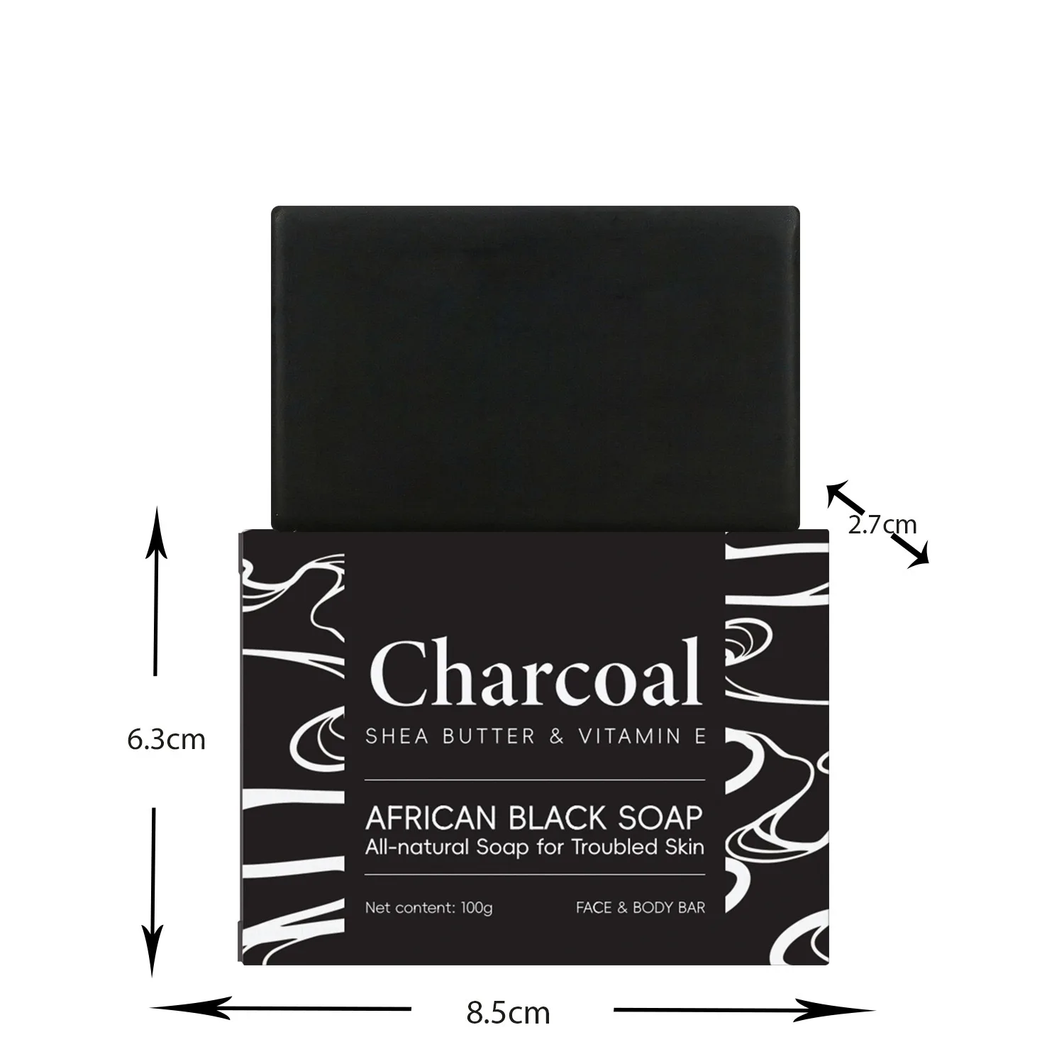 Organic African Black Bath Soap Bamboo Charcoal Acne Blackhead Removal Soap Skin Cleaning Care Savon Charcoal Black Soap Bar