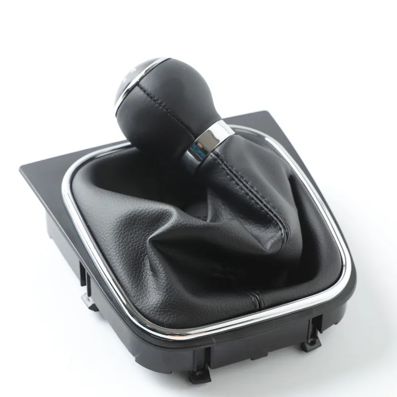 5 6 Speed black Stitch Leather gaitor boot frame Gear Shift control Knob for golf VI