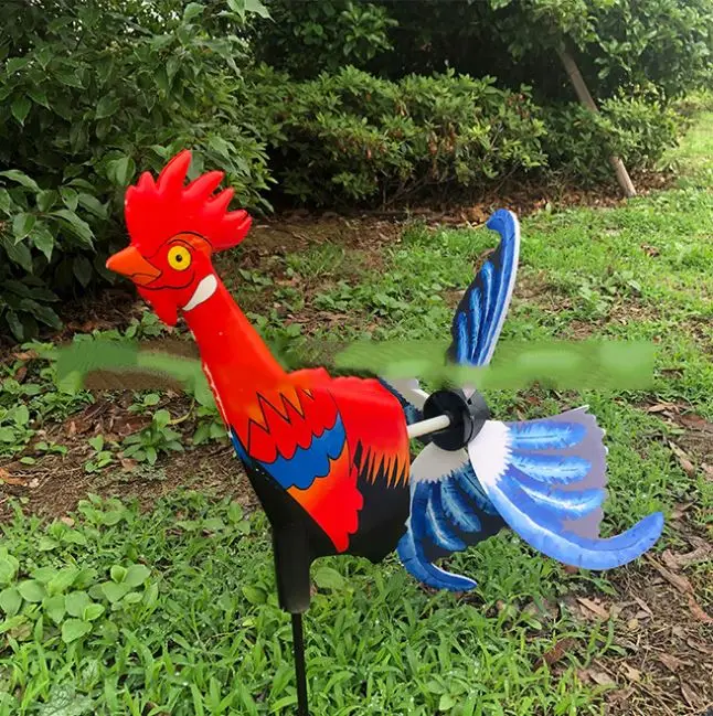 66 113 Garden Outdoor Decoration Courtyard Farm Decor Waterproof Yard Garden Decor Rooster Windmill