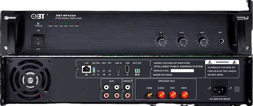 Professional Audio IP amplifier,Sound Mixer Voltage Power Amplifier with Main server/work station