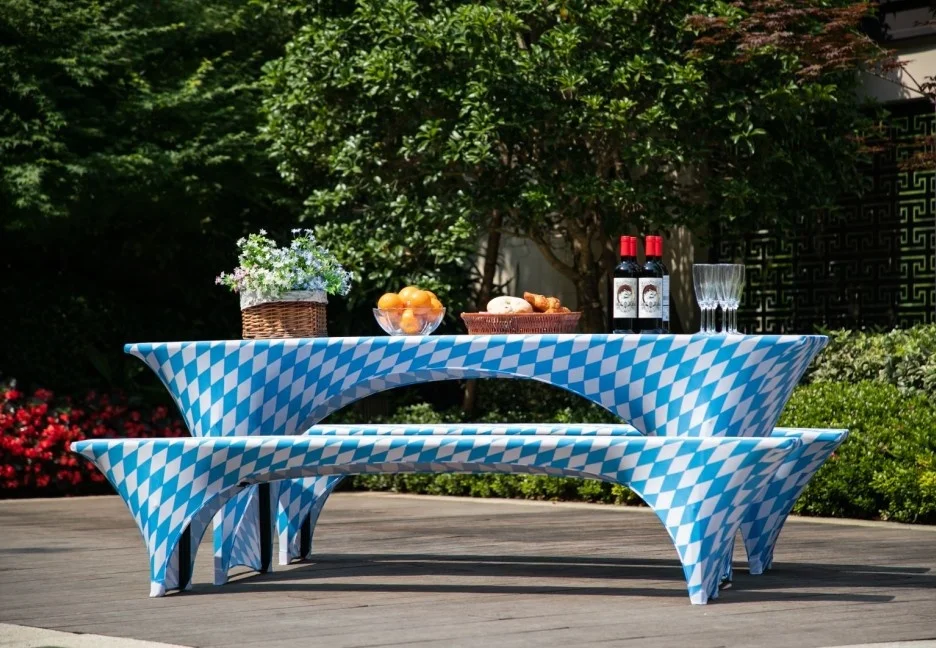Biertischhusse Beer Garden Tent Cover Set 3 Pieces elegant stretch covers for beer table 50-70 x 220 beer benches