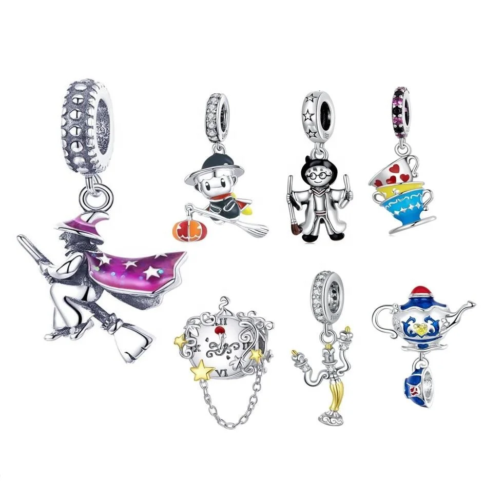 High quality Fairy tale magic 925 silver necklace sterling silver charms for jewelry making