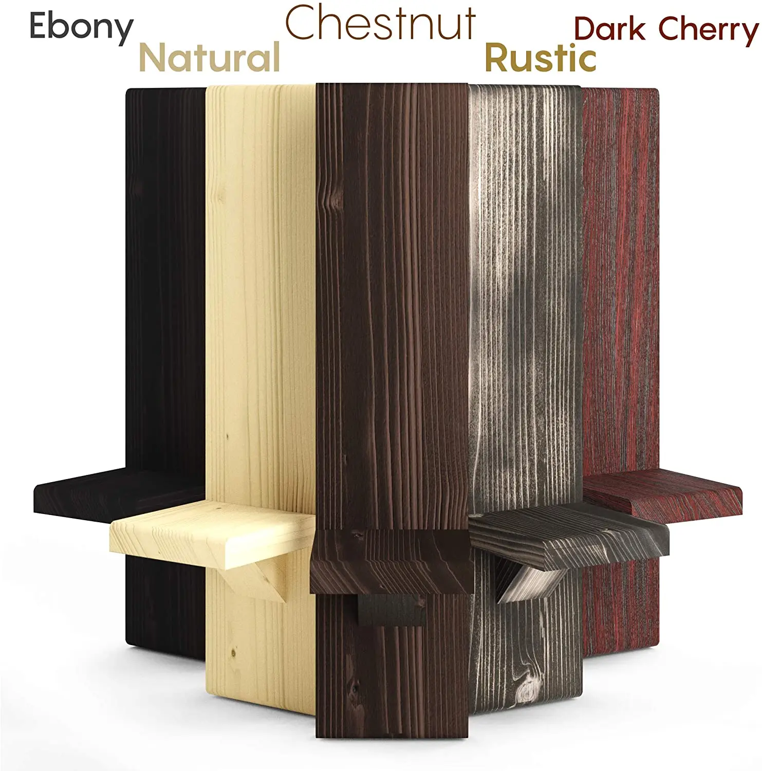 Wallmounted Rustic Pillar Candle Sconce  Wooden Candle Holders