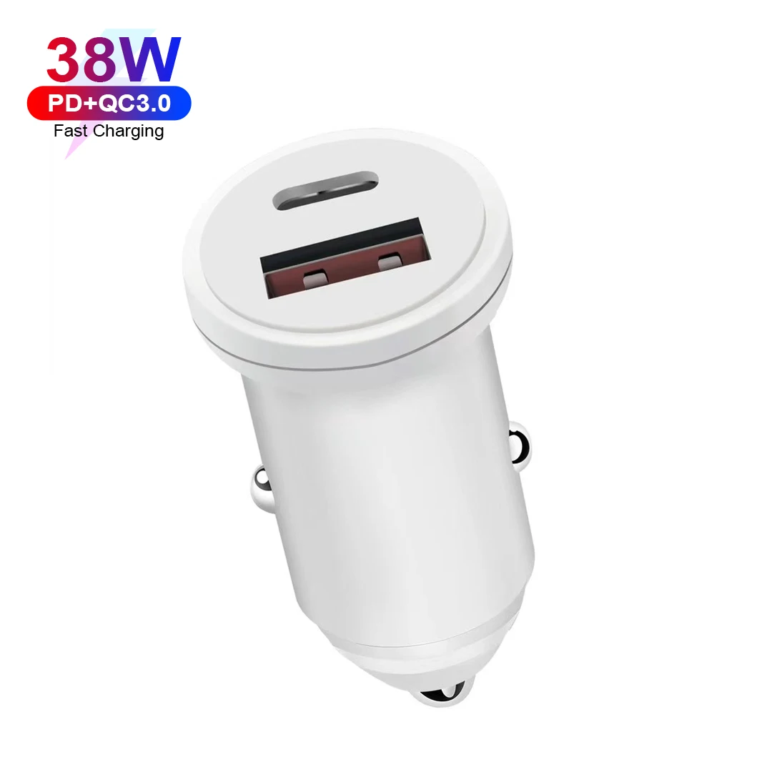 
Car Charger QC 3.0 Fast Charging 3 in 1 USB 18W PD 20W Car Phone Charger Kit Type C Cables Car Adapter for Mobile Laptop 