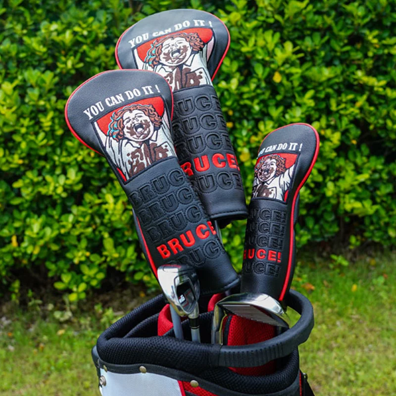 Custom Logo Golf Accessories Golf Headcovers Club Golf Head Covers Embroidery PU Leather Driver Fairway Hybrid Utility