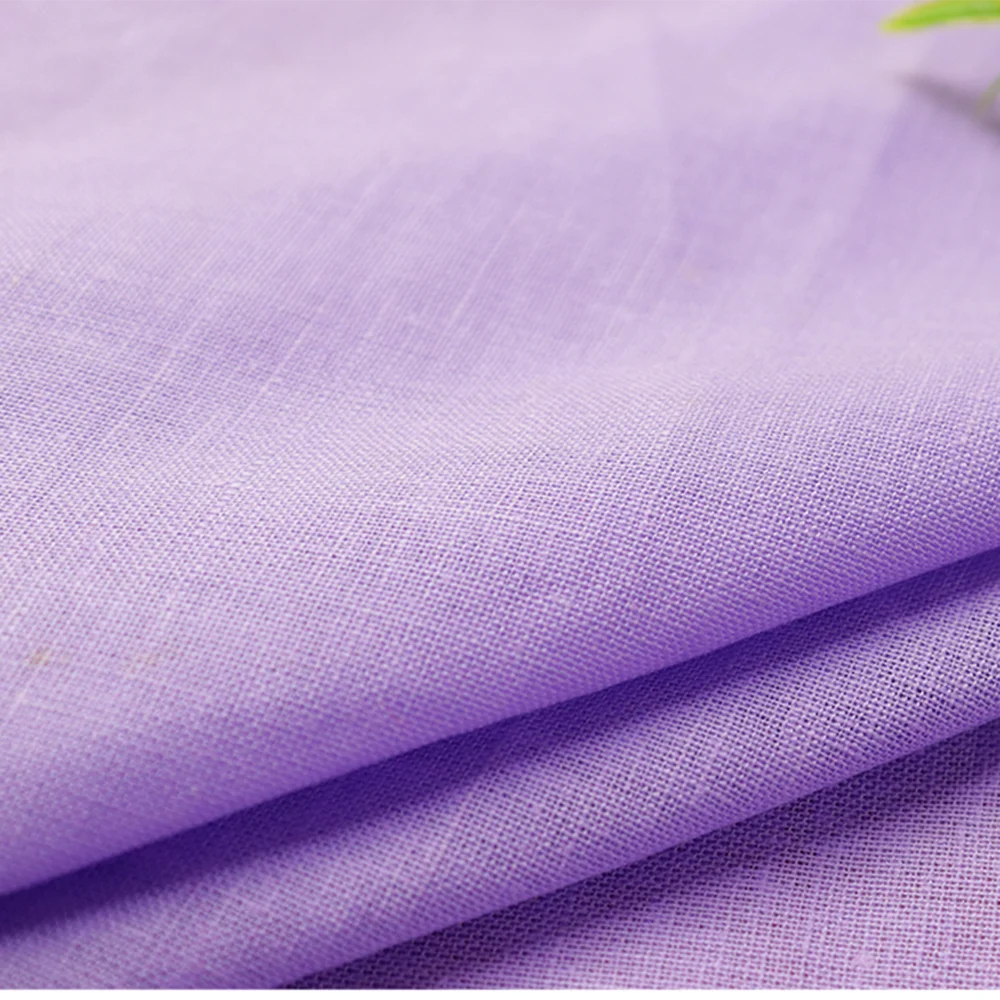 New linen cotton fabric cheap stock 110gsm 80% ramie 20% cotton blended ramie cotton fabric