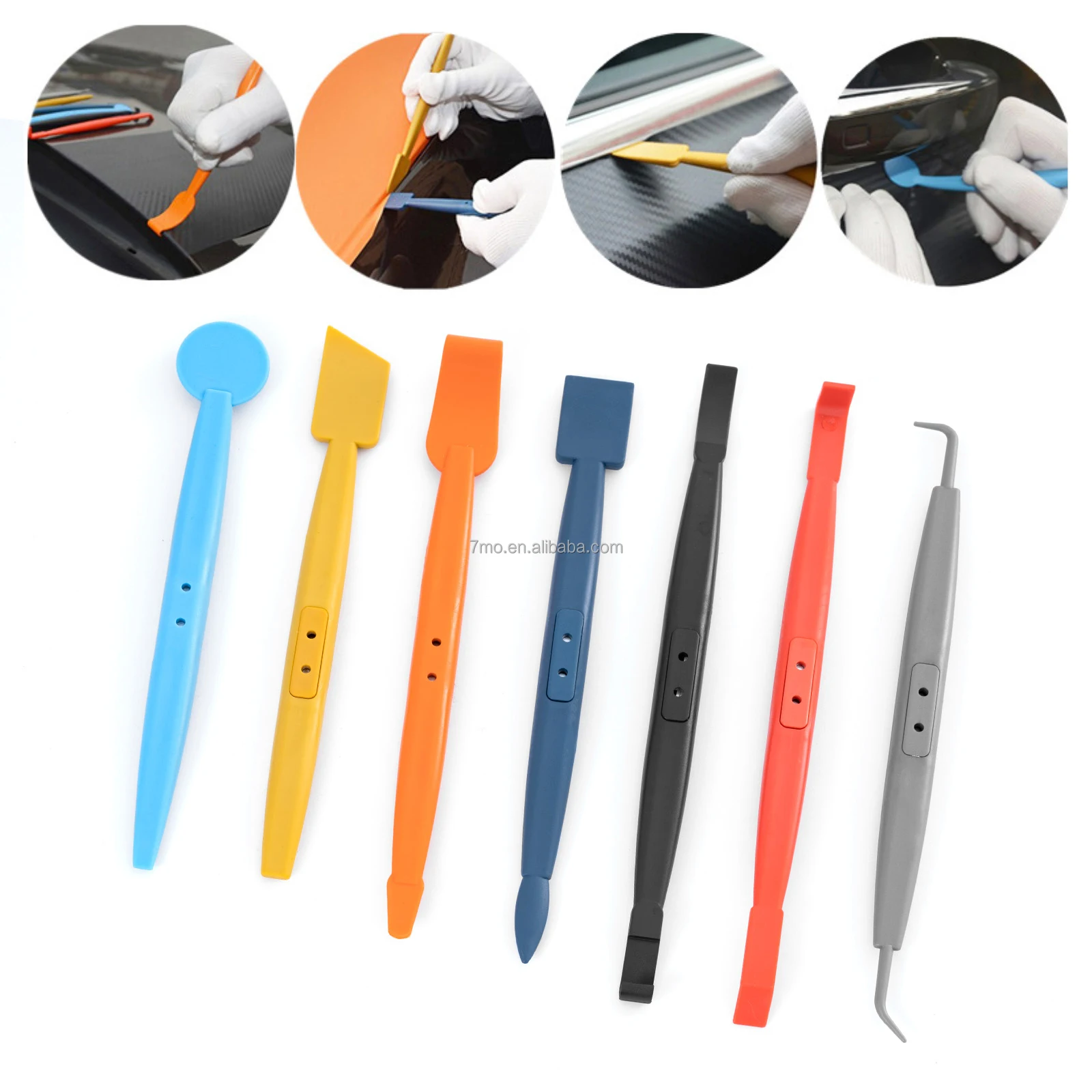 7mo Professional Wrap Vinyl Film Color Change Car Tinted Tools Set Window Tint Tools Kit with Tool Bag
