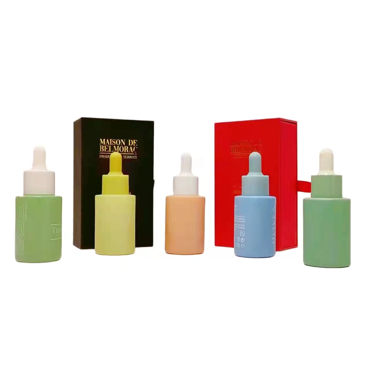 Luxury Empty 15ml 30ml Frosted Glass Face Oil Serum Bottle Packaging 30ml 50ml Glass Pump Cosmetic Serum Oil Dropper Bottle