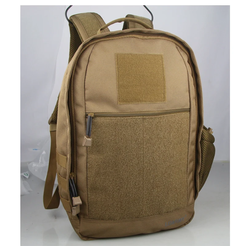 fashion large plain brown hiking travel tactical outdoor waterproof 600D nylon notebook laptop computer backpacks for men women