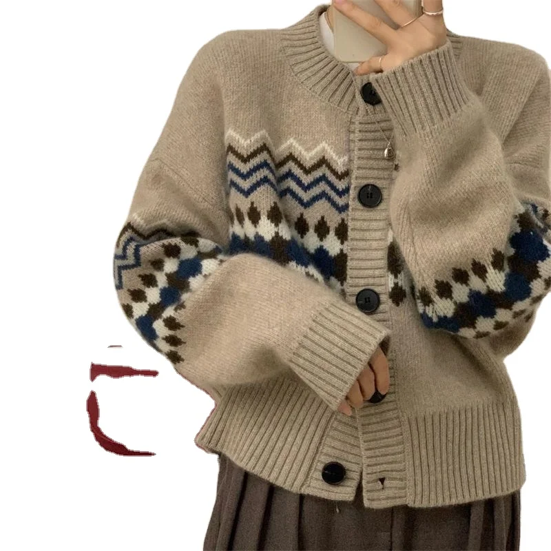 Hot selling girls cardigan sweaters cotton cashmere warmly cardigan sweater for woman
