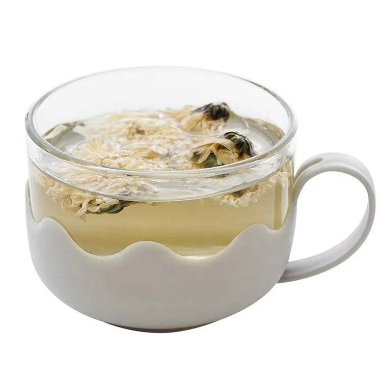 Индивидуальные различные цвета простых чашек ручной работы прозрачные стеклянные пластиковые маленькие чайные чашки с ручками для приготовления цветочного чая