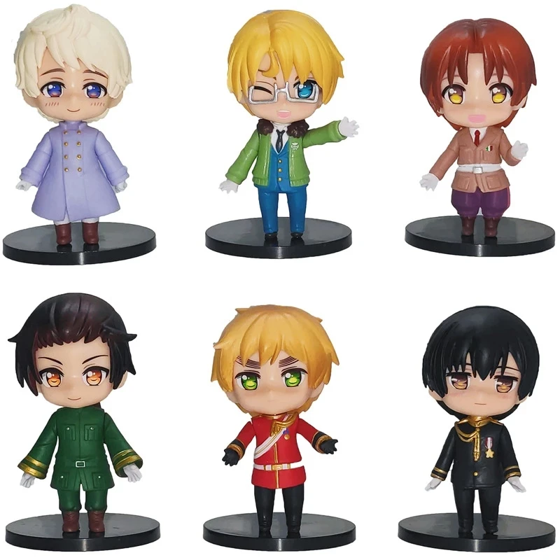 6pcs/set Anime Figure Hetalia 9.5cm PVC Doll (OPP BAG) Action Figures Figurine