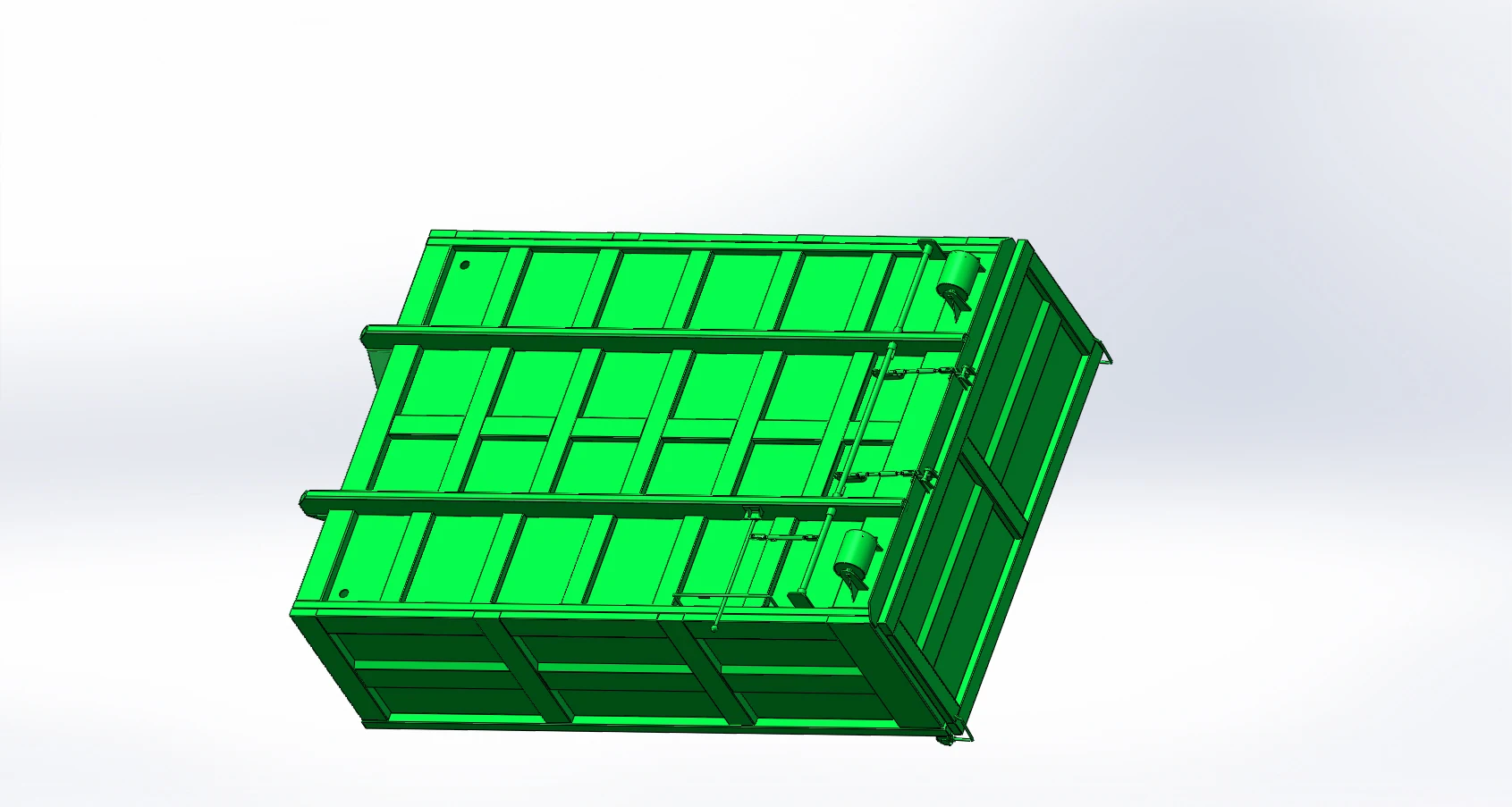 4T-6m3 customized made back dump gate skip container garbage  bin waste sorting and recycling hook lift bin