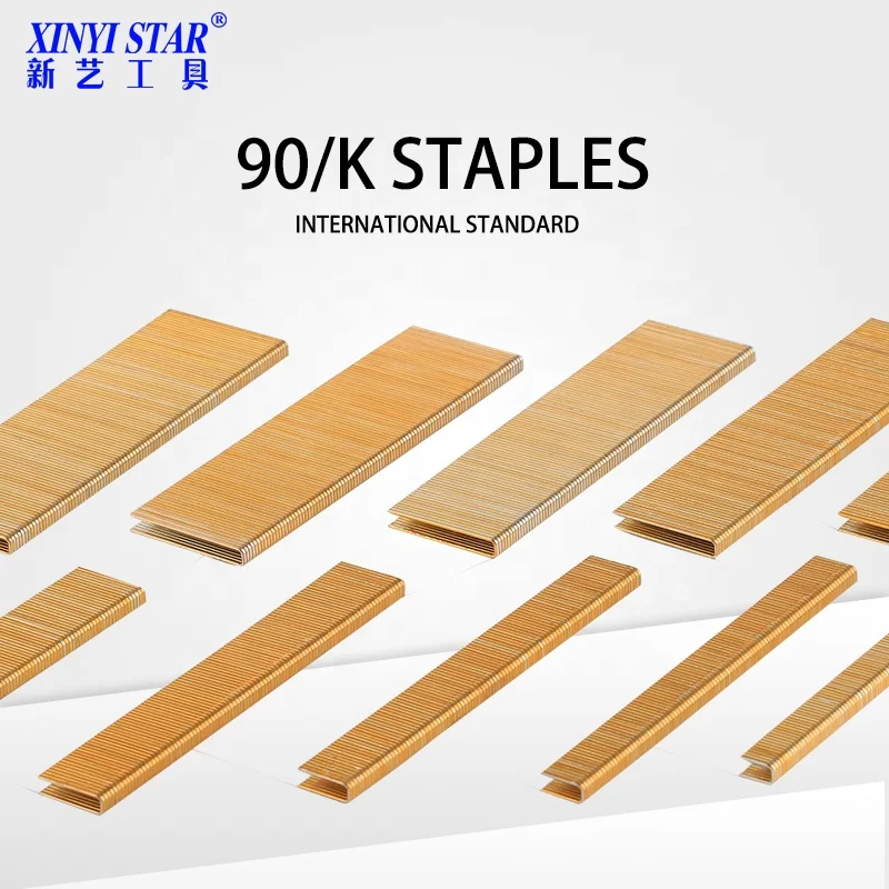9032 K432 18 gauge staples low carbon furniture decoration nail fence staple nails supplier k nails sofa staple pin u strip