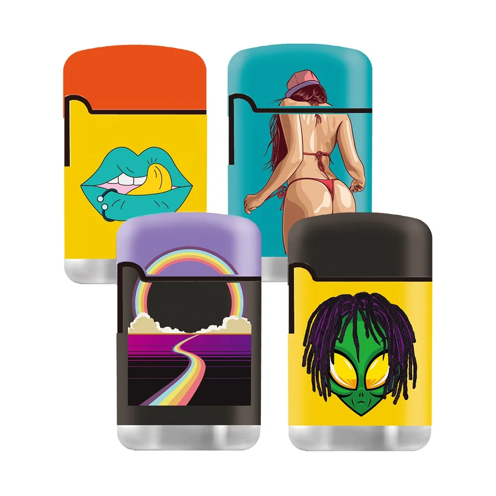 ZENGAZ ZL-3 POS Box Smoke Shop Premium Cool Design Printed Tobacco Jet Torch Cigar Lighter