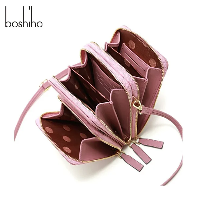 Boshiho customized Top Newest Style Fashion PU Multi-function handbag Women small backpack Shopping sling Bag